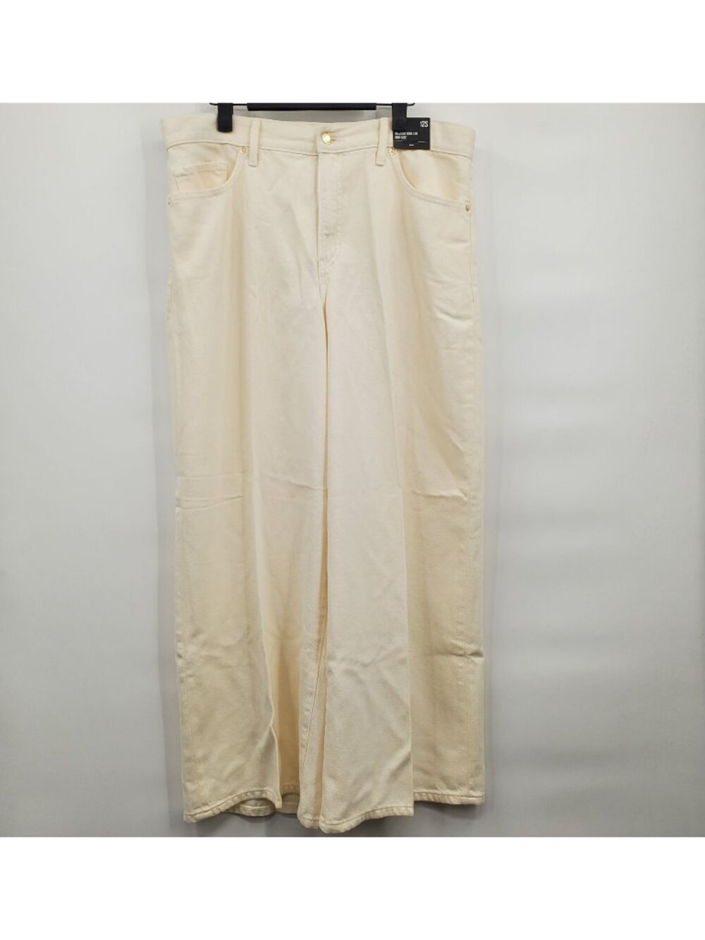 Express Relaxed Wide Leg High Rise Jeans Women Size 12 Short NWT White Denim